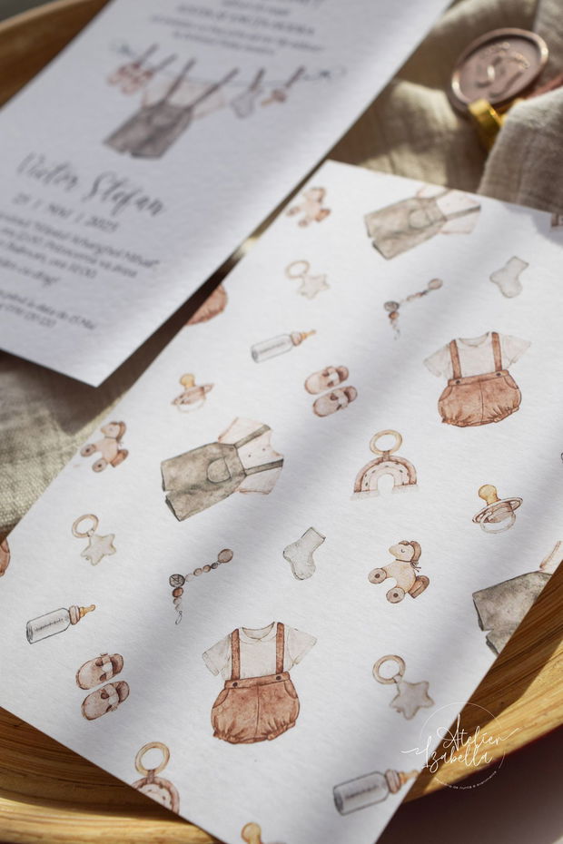 Invitație Botez Boho Baby boy