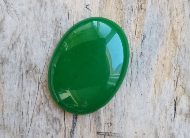 Cabochon jad verde, 40*30 mm