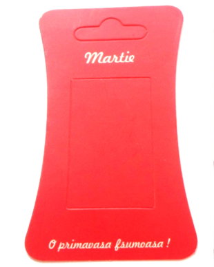 Carton de prezentare rosu O PRIMAVARA FRUMOASA! - MARTIE
