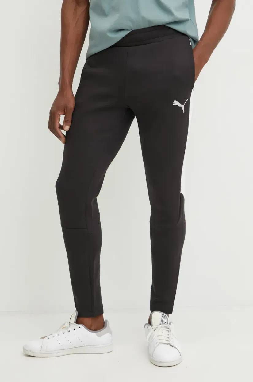 Puma pantaloni de antrenament teamEVOSTRIPE culoarea negru, modelator, 659948