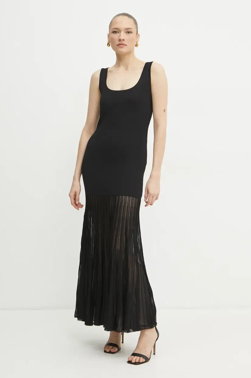 MICHAEL Michael Kors rochie culoarea negru, maxi, evazati, MF482LFBFD