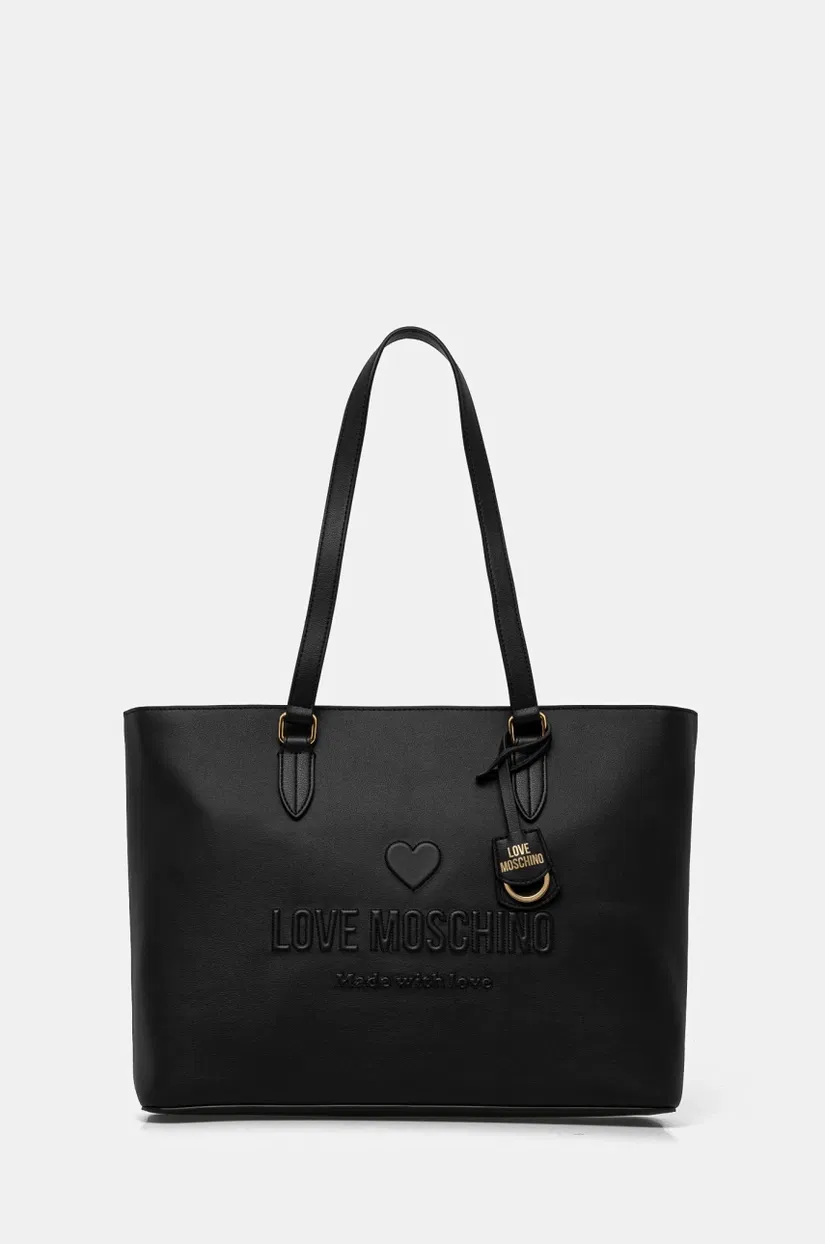 Love Moschino poseta de piele culoarea negru, JC4114PP1