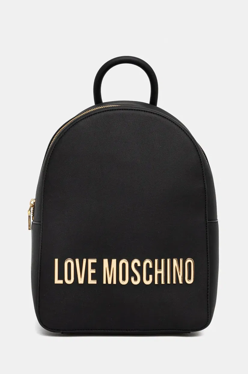 Love Moschino rucsac femei, culoarea negru, mare, cu imprimeu, JC4193PP1