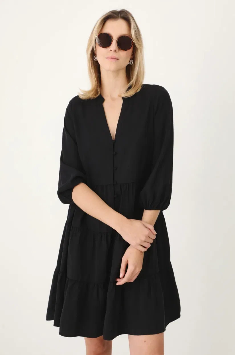 Medicine rochie culoarea negru, mini, oversize