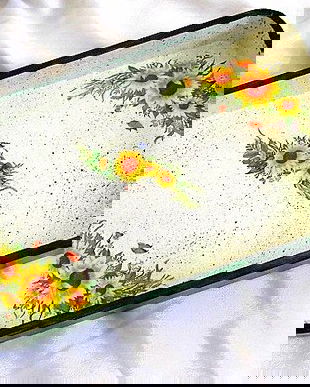 tava lemn decorata cu floarea soarelui 47934