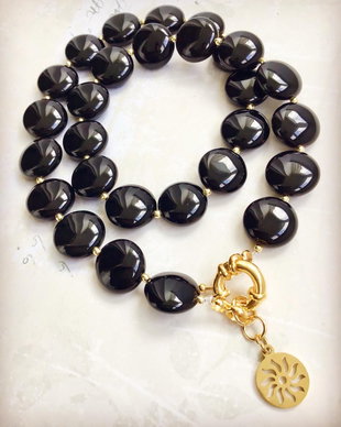 Colier banuti onix negru