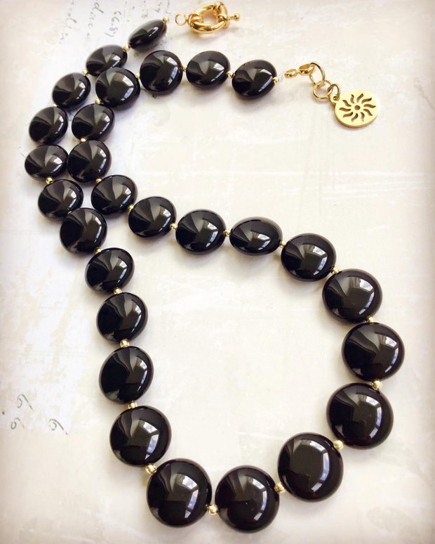 Colier banuti onix negru