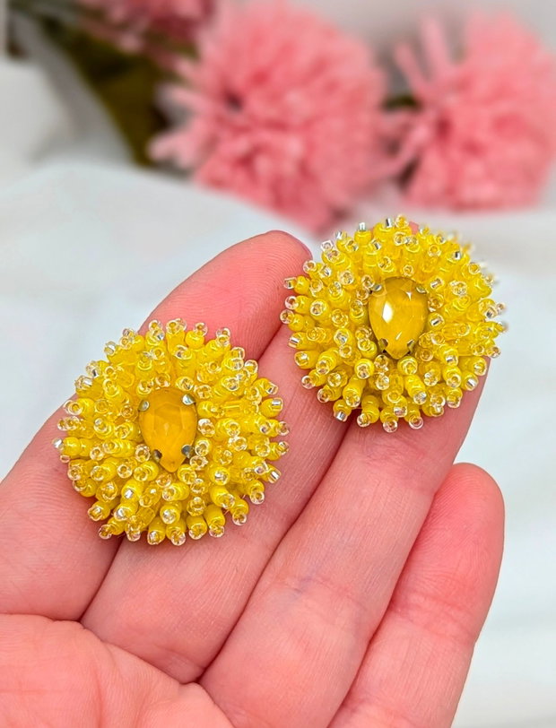 Rezervat Cercei Butoni Păpădie Galbenă - Dandelion Glow