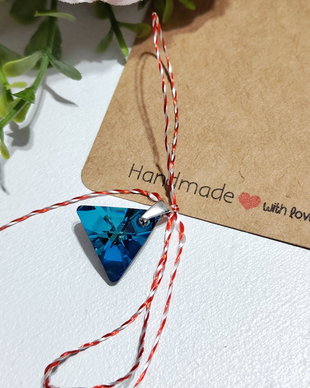 Pandantiv martisor argint cristal Swarovski Triunghi