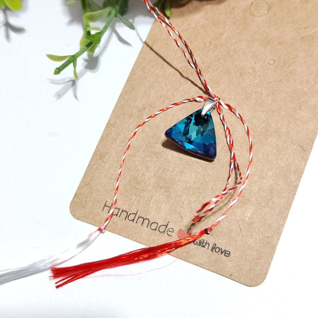 Pandantiv martisor argint cristal Swarovski Triunghi