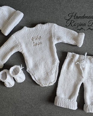 Set bebe tricotat manual