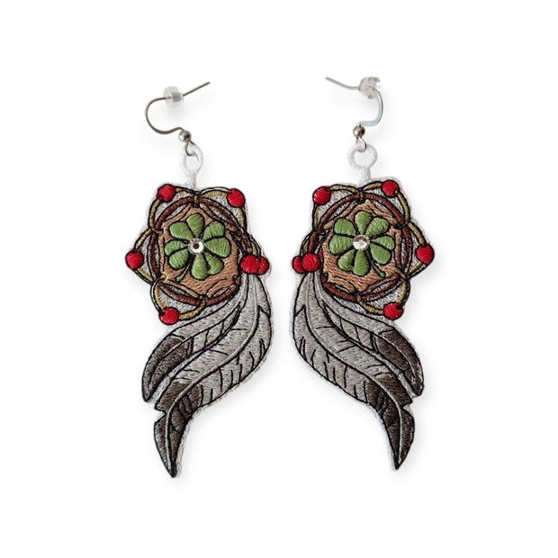Cercei Dreamcatcher cu Trifoi