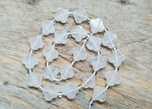Margele cuart de stanca, 13x13 mm
