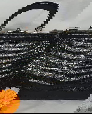 Geanta vintage piele aligator