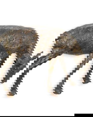 Caprioara-statueta din bronz masiv