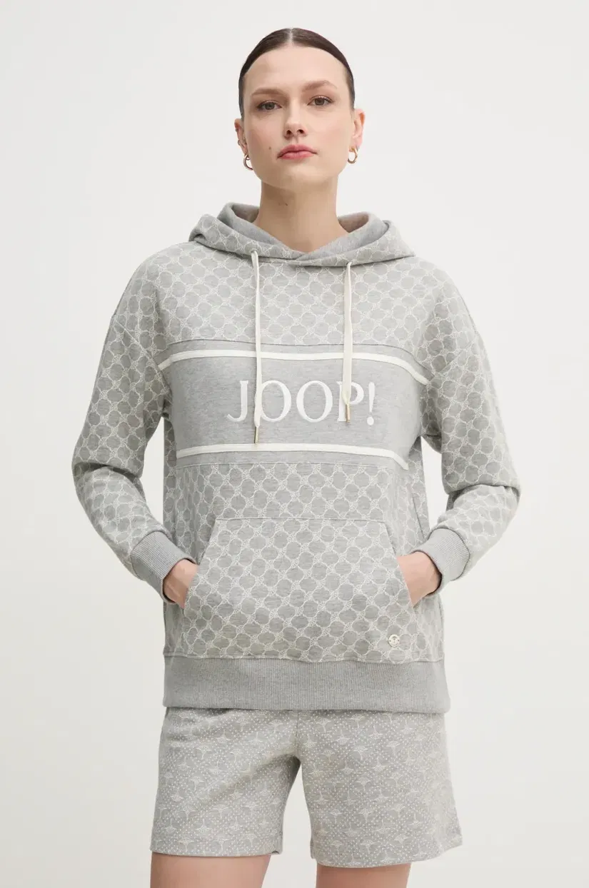 Joop! bluza femei, culoarea gri, cu glugă, modelator