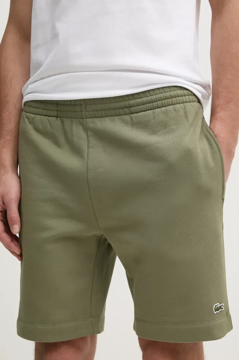 Lacoste pantaloni scurti barbati, culoarea verde