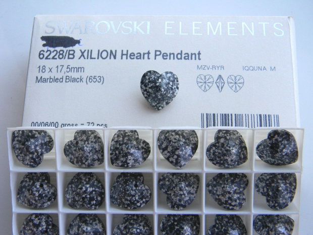 Pandantiv Swarovski - inima 18 mm - 653