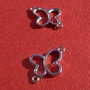 Fluturas - link din argint .925 rodiat aprox 10x17 mm (cu anourile)