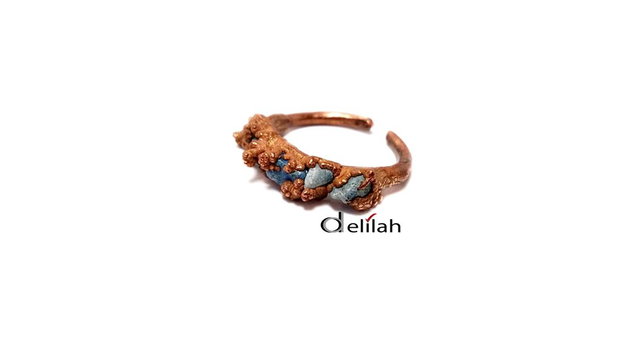 Inel electroformat cu cipsuri lapis lazuli IN124