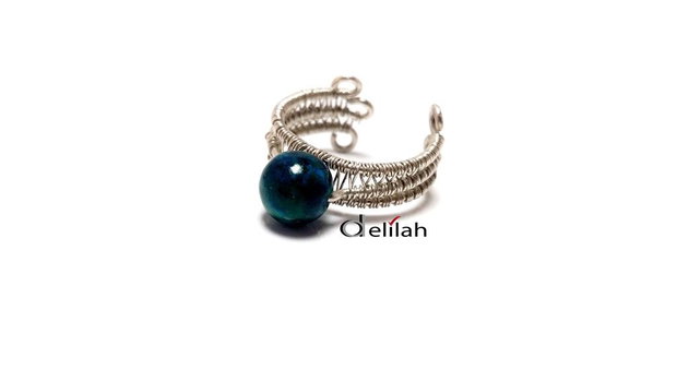Inel din argint 925 si chrysocolla IN084