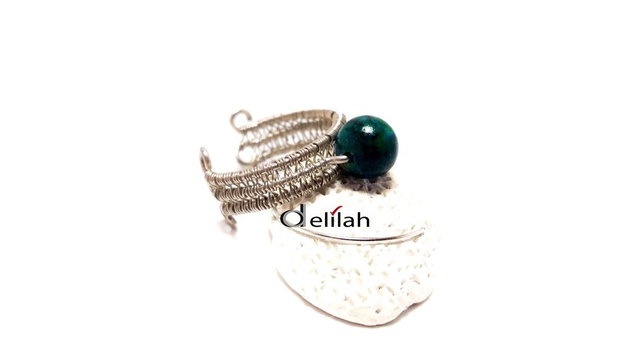 Inel din argint 925 si chrysocolla IN084