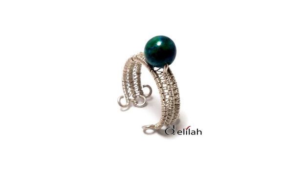 Inel din argint 925 si chrysocolla IN084