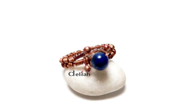 Inel lapis lazuli si cupru IN073