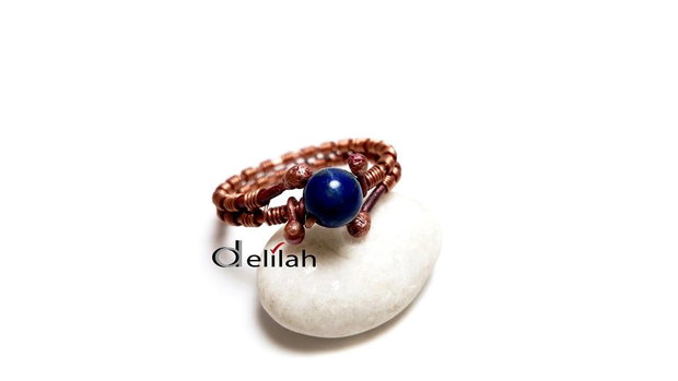 Inel lapis lazuli si cupru IN073