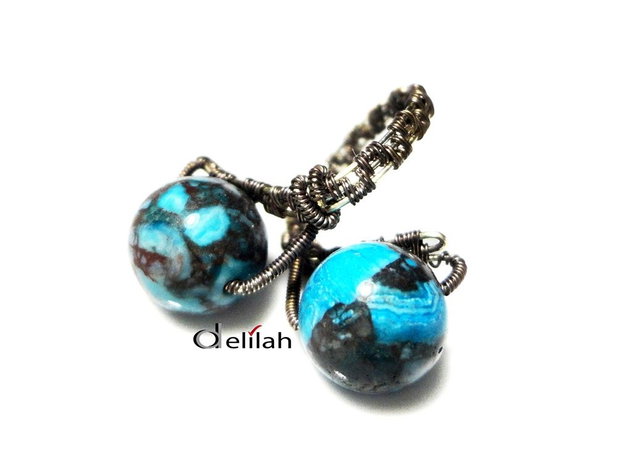 Inel agate crazy lace albastre IN071