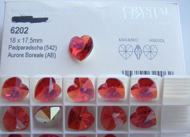 Pandantiv Swarovski - inima 18 mm - 542AB