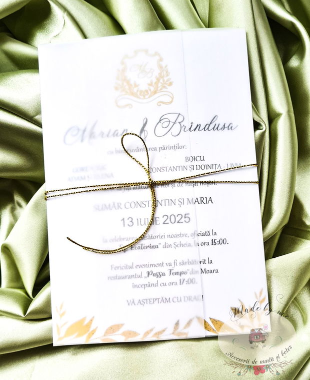 Invitatie nunta elemente folio