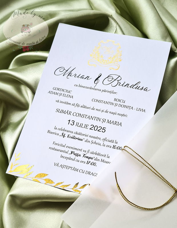 Invitatie nunta elemente folio