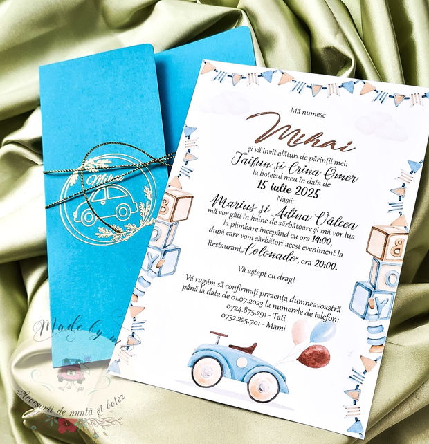 Invitatie botez masinuta