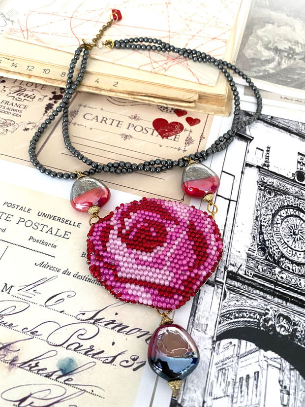 Colier statement '' Royal Rose "