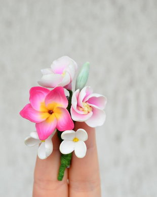 Plumeria roz, flori de mar si liliac- Beosa Buchet