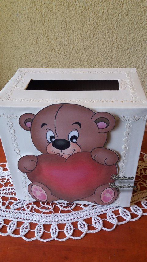 Cutie dar ursulet albastru