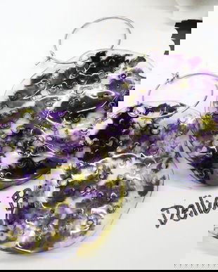 Cercei statement handmade unicat - PET-uri (plastic) reciclate (cod1190)