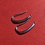 Tortite cercei din argint .925 rodiat cu zirconii aprox 16x12 mm