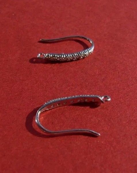 Tortite cercei din argint .925 rodiat cu zirconii aprox 16x12 mm