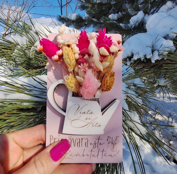 Tablou personalizat cu flori uscate