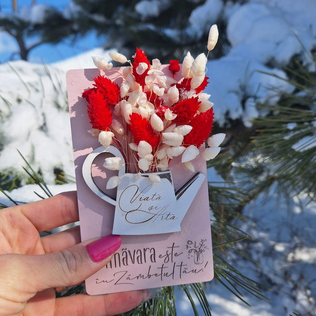 Tablou personalizat cu flori uscate