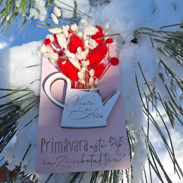 Tablou personalizat cu flori uscate