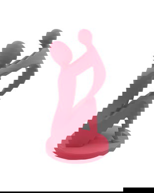 Figurină Decorativă 3D Mama și Copilul, Design Minimalist, Bioplastic Eco-Friendly, ideală ca și Cadou de 8 Martie, pentru Birou, Masa sau Raft, 83x83x150 mm,