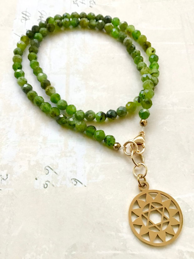 Colier CHOKER turmalina verde
