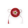 Martisor floare de colt  pe fetru rosu