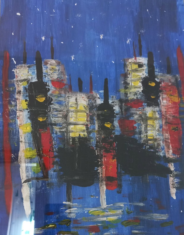 Tablou abstract City at night