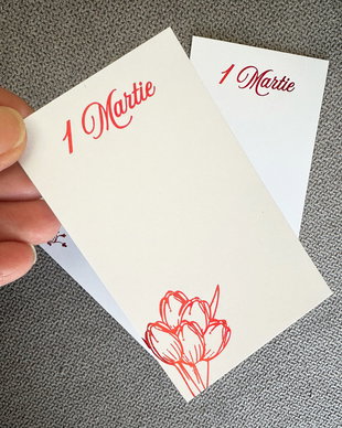 Cartonase Martisor cu folie metalica