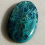 Crisocola cabochon  (lucrat manual in India) aprox 36x22.5x5 mm