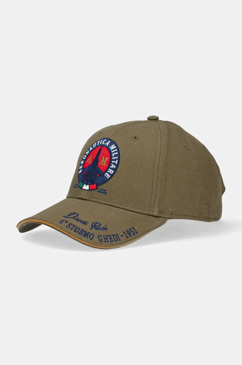 Aeronautica Militare șapcă de baseball din bumbac culoarea verde, cu imprimeu, HA1208CT2261